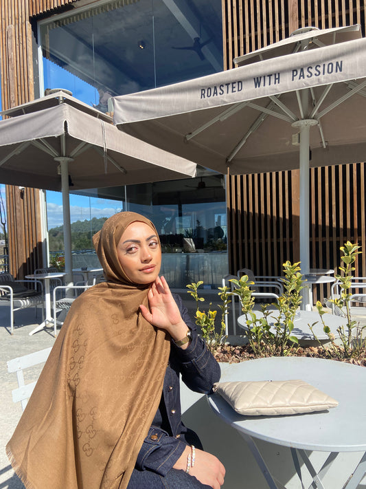 G DESEN ŞAL SÜT KAHVE