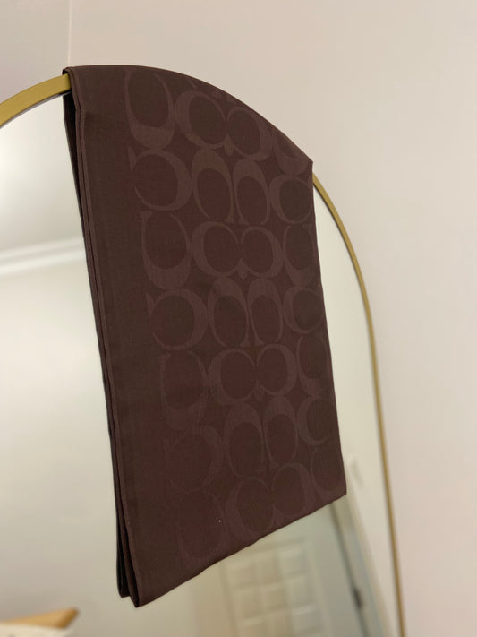 C DESEN ŞAL KAHVERENGİ